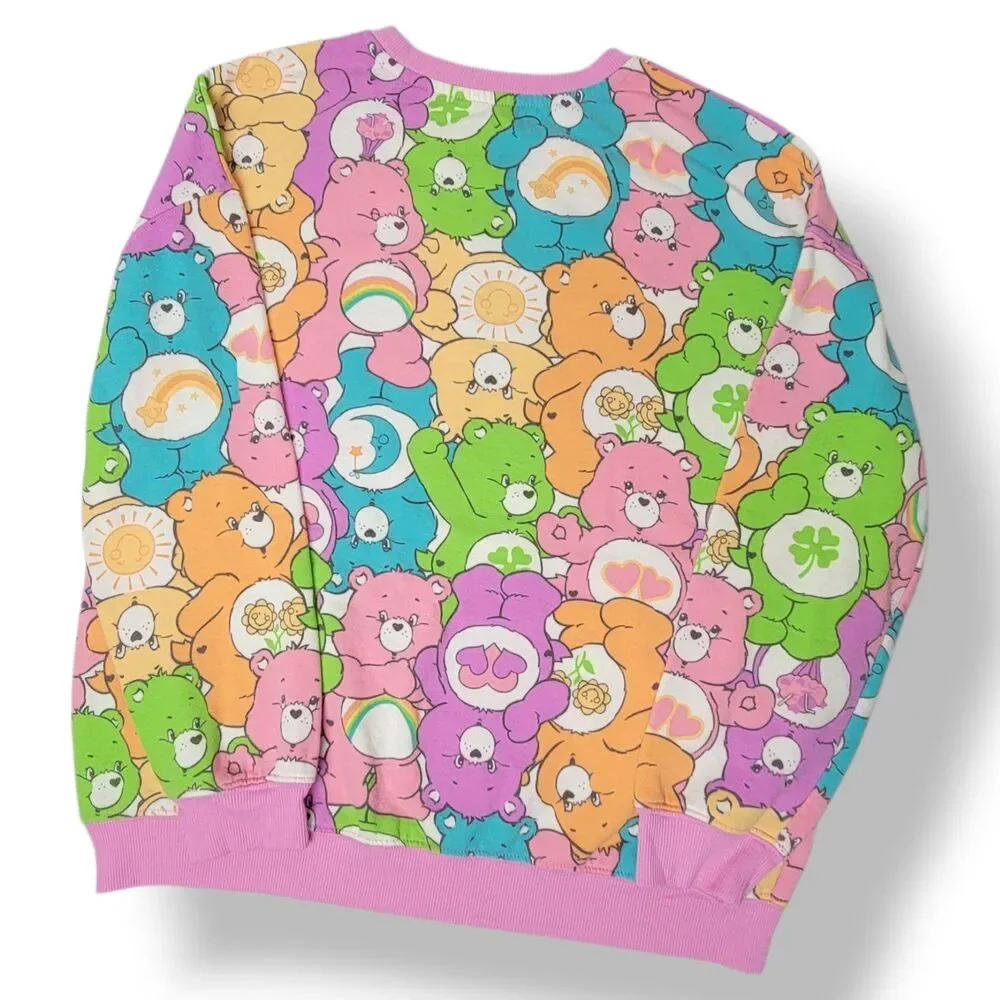 Care Bears Crewneck Sweatshirt Women's Size M Hybrid Apparel Pastel Graphic - Picture 2 of 8